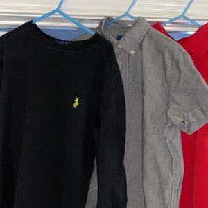 Long sleeve thermal polo shirt